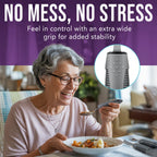 BUNMO Adaptive Utensils for Elderly, Tremors & Weak Hand Grips – 4pc Lightweight Assistive Silverware Set with Foam Easy Grip Handles – Discreet Canvas Travel Wrap – Dishwasher Safe