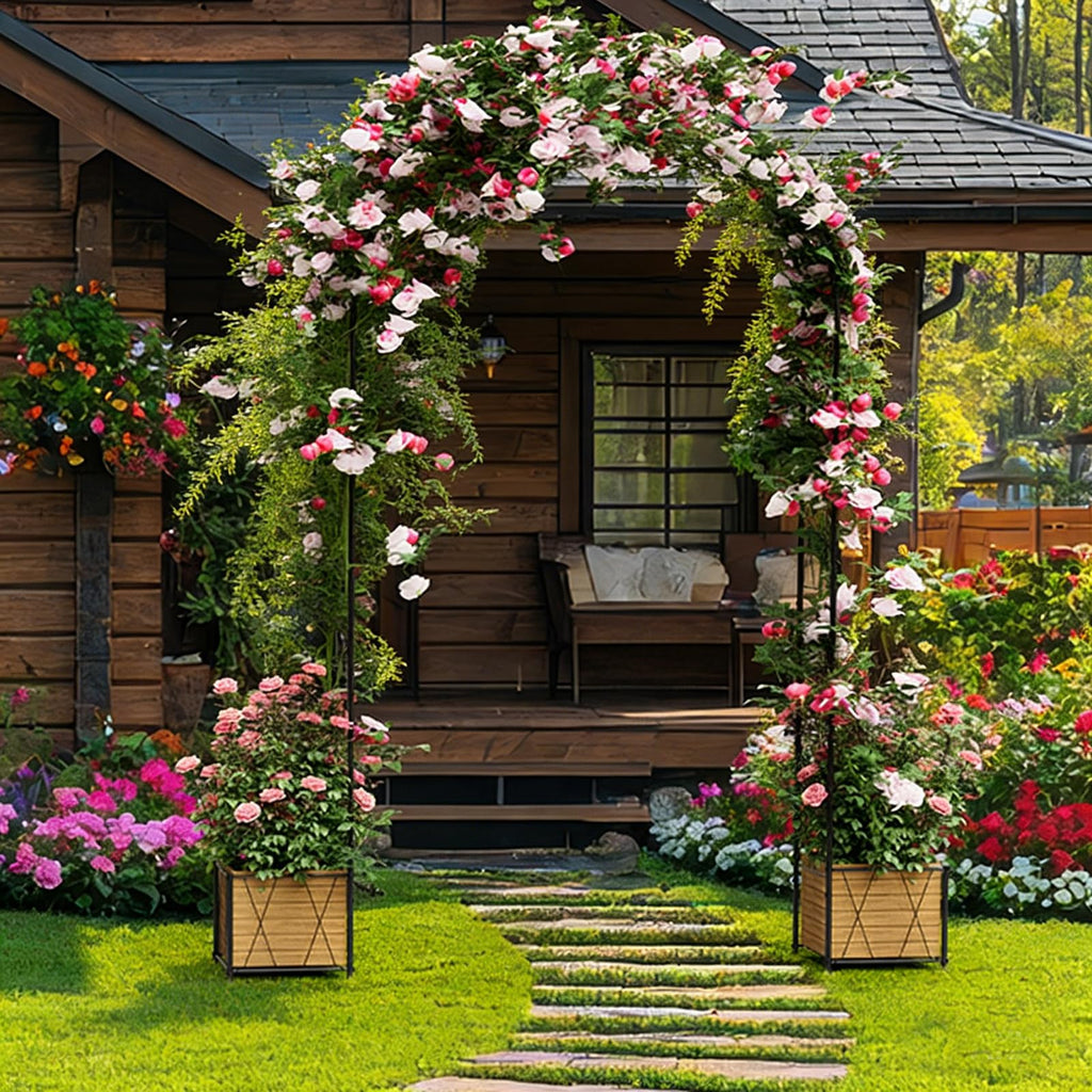 Heavy Duty Garden Arch Trellis for Climbing Plants Metal Garden Arbors