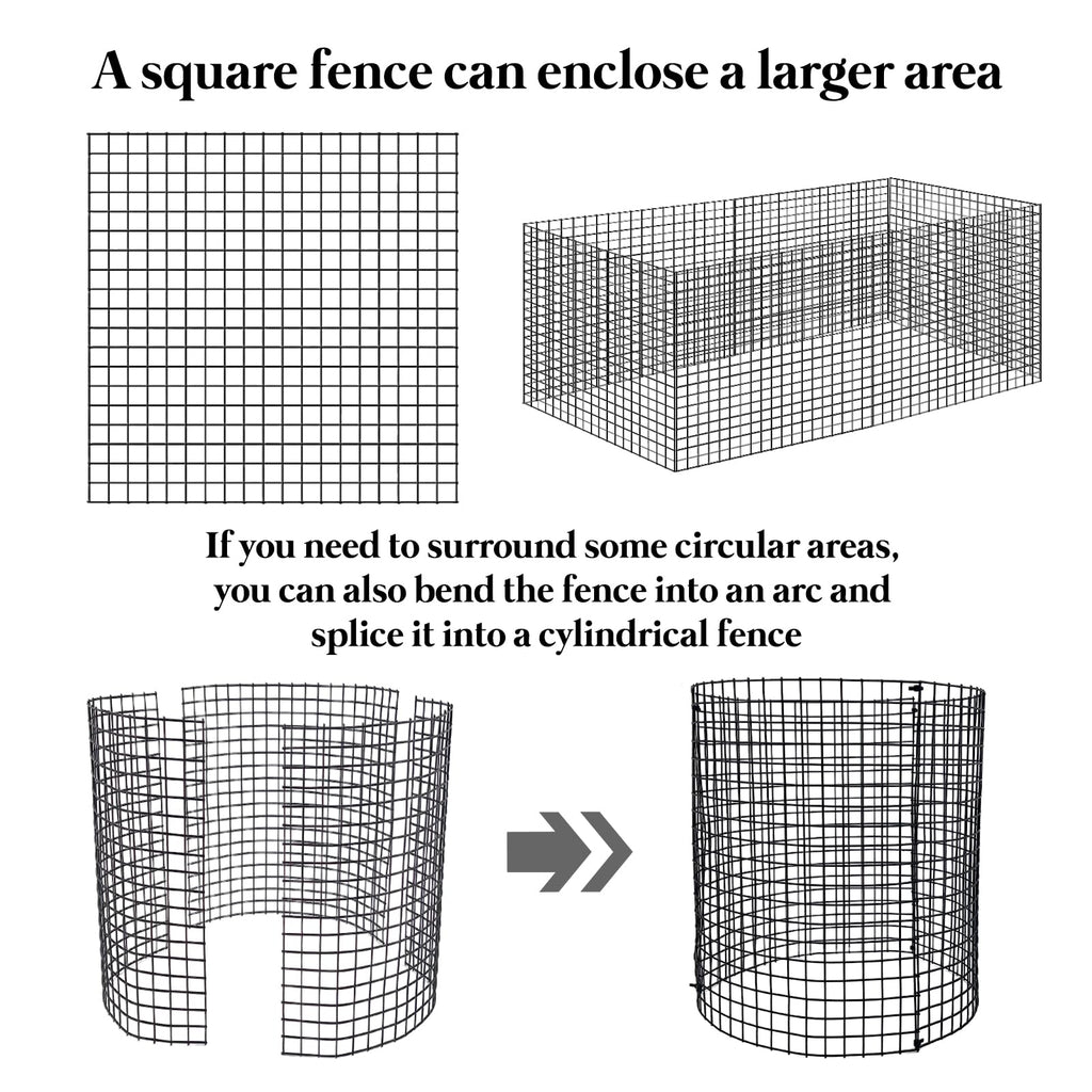 30 PCS Round Plant Protector from Animals, 12 Pack 12'' x 12'' Metal Plant Cages，30Pcs Metal Mesh to Keep Animals Out, Garden Protection Bunny Barricades, Wire Plant Protectors for Rabbit Chicken Duck