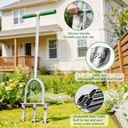 Lawn Aerator Tool, Stainless Steel Manual Core Aerator with 3 Hollow Tines