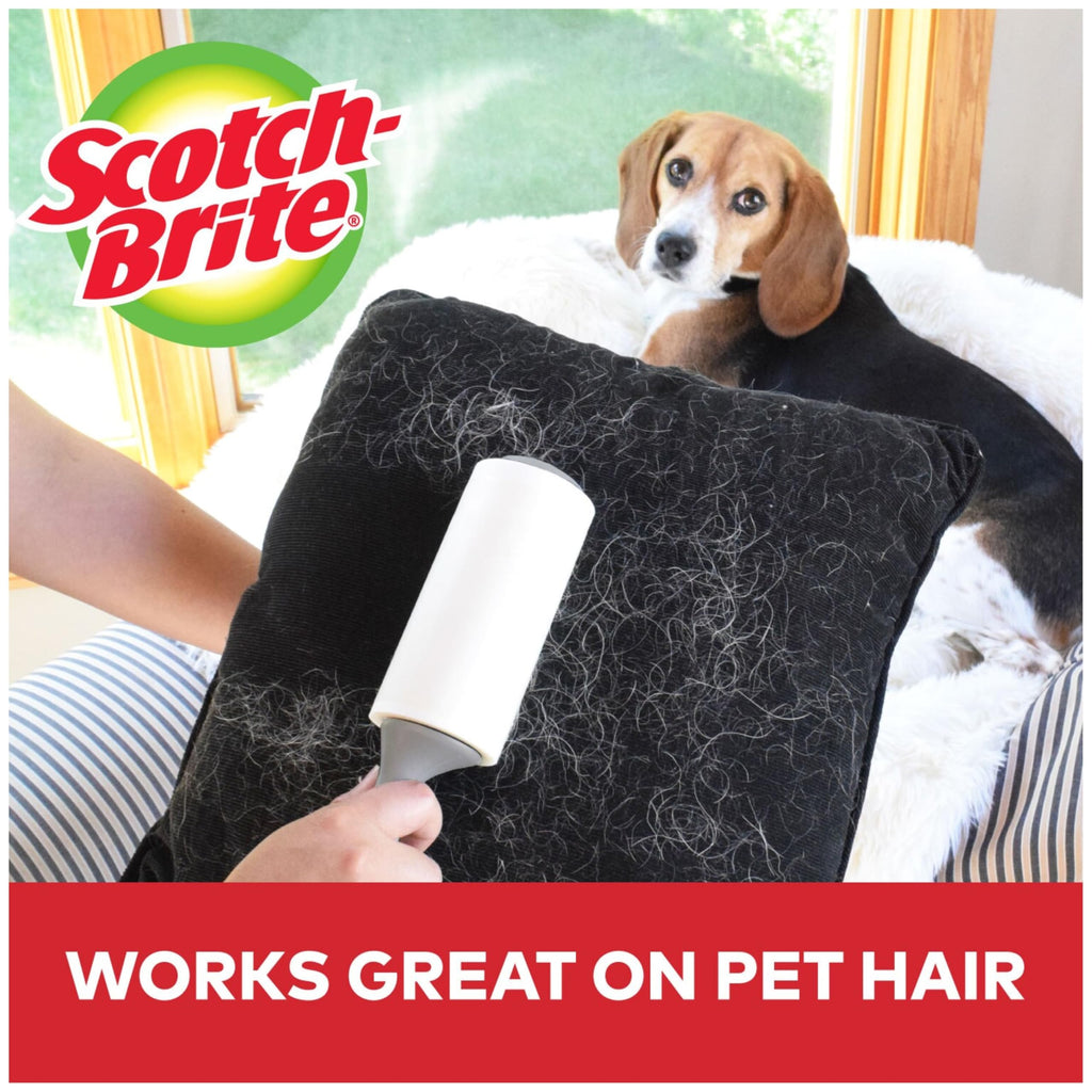 Scotch-Brite Everyday Clean Lint Roller, Lint Remover for Pet Hair, Dark Clothes, Furniture, and Dusty Surfaces, Picks Up Fur & Fluff in Your Home, Car, & Office, 5 Pack, 475 Adhesive Sheets Total
