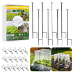 8 Pack 2.7ft Metal Garden Netting Covers Kit for Raised Beds