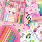 Axirata 2-Pack DIY Journal Kit for Girls, Journal Set for Tween & Teen Girl 6-8-14 Year Old, Scrapbook & Diary Supplies Toy Set, Art & Crafts Stationery Kit Birthday Christmas Ideal Gift for Girls