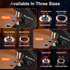 Preciva 3-Size Grommet Tool Kit - 1/2" 1/4" 3/8" Hole Punch & Eyelet Setting Tool with 300Pcs Grommets | Handheld Eyelet Plier for Tarps, Tents, Canvas, Vinyl & Leather Crafting