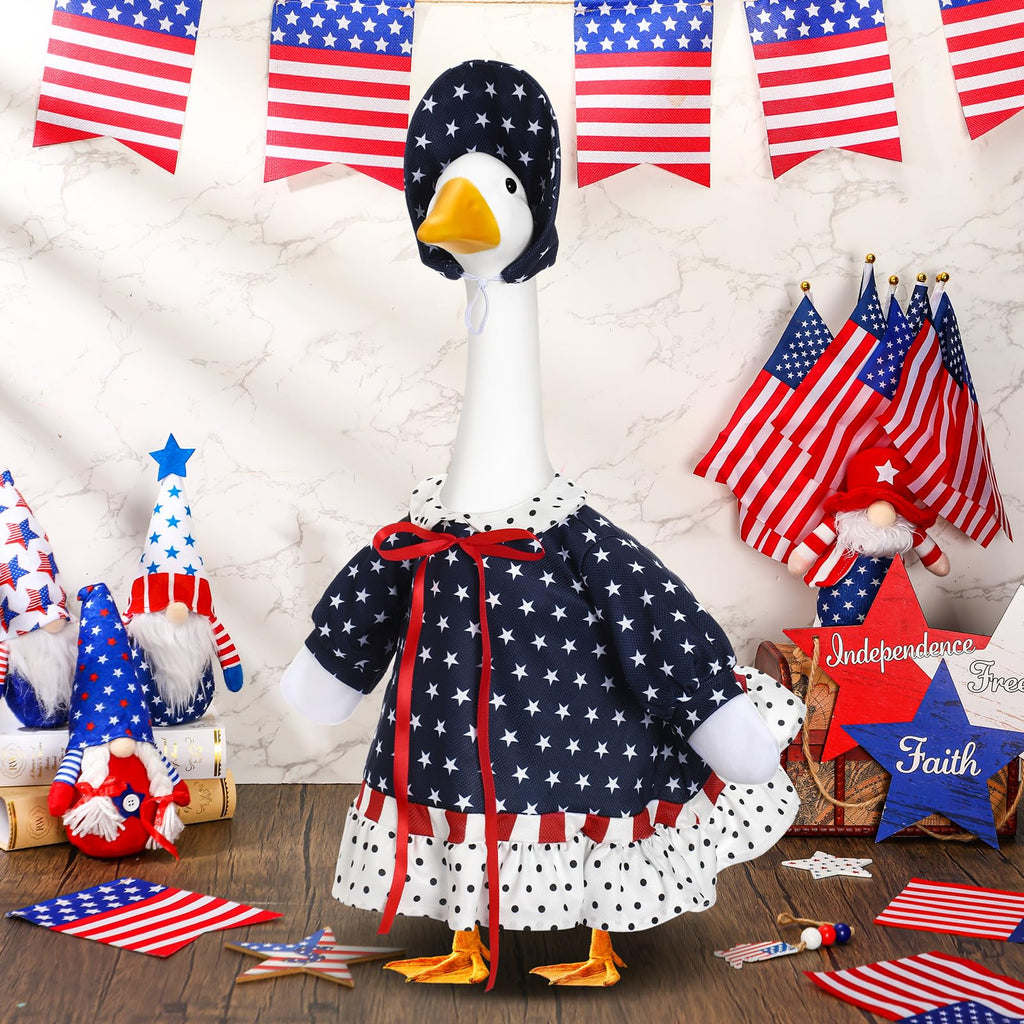 Yeyeplum Veterans Day Goose Outfits for 23'' American Flag Goose Clothes