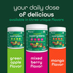 Zena Nutrition Organic Super Greens Powder, 70+ Superfoods, 0 Sugar, 3G Fiber, Spirulina, Chlorella, Mushrooms, Prebiotics/Probiotics, Digestive Enzymes for Gut Health, Mango, 30 Servings