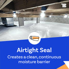 Vapor Barrier Tape - 4 inch x 180' Roll, Made in USA, White Polyethylene Tape for Crawl Spaces & Moisture Barriers, Waterproof Seal & Seam Tape for Underlayment, Insulation, and Plastic Liners