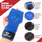 COFOF Weight Lifting Wrist Strap,Double Layer Leather Weightlifting Wrist Strap for Deadlift and Powerlifting, Adjustable Neoprene Padded Gym Workout Lifting Wrist Hooks for Men/Women(Pair)