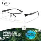 Cyxus Blue Light Blocking Glasses for Men Woman Semi Rim Computer Gaming Office Study Eyeglasses with UV Protection 8001