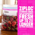 Ziploc 2 Gallon Food Storage Bags, Grip 'n Seal Technology for Easier Grip, Open, and Close, 36 Bags Total