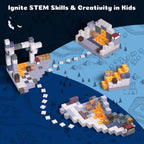 Dufvrpe Magnetic Blocks - 128PCS Cavern Exploration - 1" Creative Magnetic Building Cubes Gift Set for Kids Ages 4-8