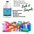 MAXTITE 12% Hydrogen Peroxide Solution - (Just Food-Grade H2O2 & Water!) - Ecofriendly Natural Cleaning Solution for Kitchen, Bath, Laundry, and More - HDPE Bottle with Child-Safe Cap USA Made