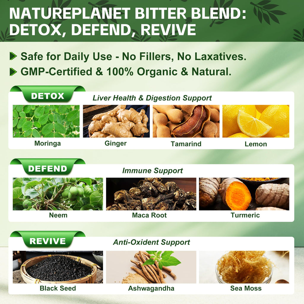 NaturePlanet Graviola Soursop Bitters Liquid Drops, 5000mg Soursop Fruit & Leaf Extract + 10 Bitters Botanicals for Immune Support Digestive Health Antioxidant Boost丨 Vegan 2 Fl Oz