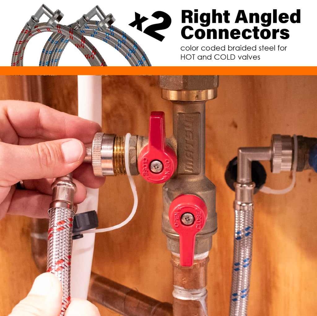 Chromex Tankless Water Heater Flush Kit with Certified Liquid Descaling Solution and Right Angle Inlet Hoses & 1/6HP Extra Strength Pump