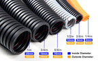 ZhiYo 100 FT 1/4" Wire Loom Split Tubing Auto Wire Conduit