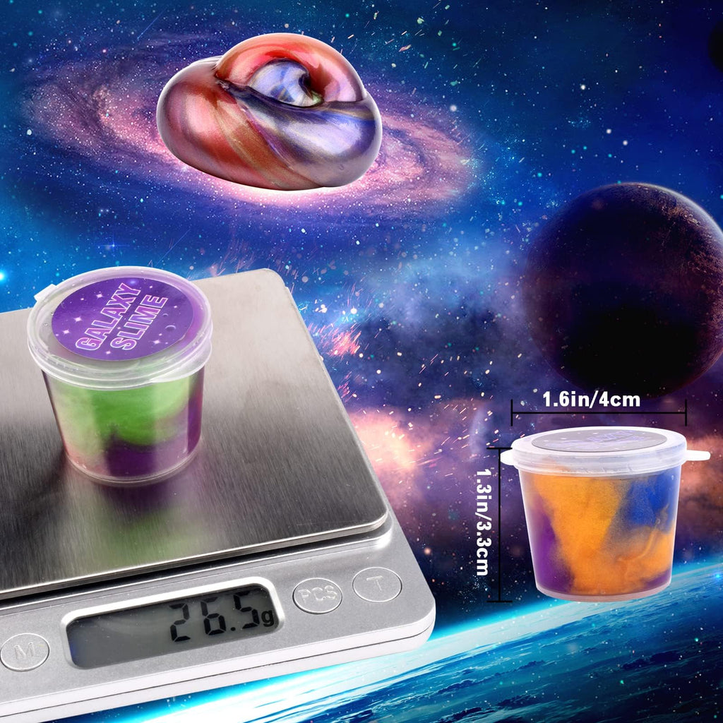 Galaxy Slime Kit with 60 Pack,Slime Party Favors for Kids, Non Sticky,Wet,Soft Sludge Toy Mini Slime Bulk for Boys Girl, Stress Relief,Goodie Bags, Christmas Stuffers