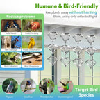 Superlong Bird Deterrents for Outside 12 Discs Stainless Steel, 4 Sets