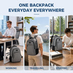 MATEIN Travel Laptop Backpack, 15.6 Inch College School Computer Bag, Grey