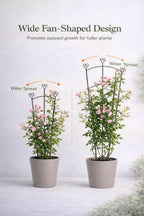 2 Pack Trellis for Climbing Plants Indoor, 31.5 Inch & 46.5 Inch Garden Plant Trellis for Climbing Plants Outdoor, Expandable House Plant Support for Pothos, Ivy, Monstera, Hoya, Black