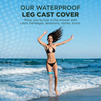 100% Waterproof Adult Cast Covers for Shower Leg, Resuable 28" Long,Easy to wear, Cast shower cover leg,foot bag for showering, post surgery waterproof foot boot covers, Plastic bag to cover leg