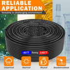 CheeMuii 300 FT 1/4" DOT Air Line 1/4 PA12 Nylon Pneumatic Tubing 91 Meter 1/4 Inch OD Pneumatic Air Tubing Pipe Hose Line for Semi Truck Trailer or Industrial Air System