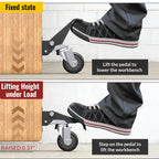 HOLKIE Retractable Casters Heavy Duty Casters with Lifting and Lowering Function Maximum Load of 700 lbs (4 casters) for Workbenches or Other Equipment