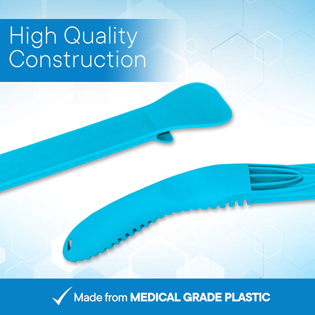 RMS Compression Stocking or Sock Aid for Removing Socks or Light to Medium Compression Hosiery for Men or Women with Arthritis or Limited Mobility (Blue)