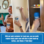 Touch Up Cup Paint Storage Containers and Paint Roller Cleaner Tool, 3 Plastic Painting Cups with Lids, 1 Paint Remover Tool, As Seen On Shark Tank Products