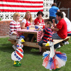2Sets 4th of July Porch Goose Outfits-Independence Day Porch Goose Clothes