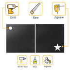 Plastic Sheet 12" x 16" x 0.06", Black PVC Board Flexible Moldable Impact Strength and High Tensile 1/16" Thick (1.5mm) for Crafts Materials Home Decor and Handicrafts, Abs Plastic Sheets 6 Pack