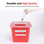 Alcedo Large Sharps Container 2 Gallon (2-Pack) Home & Professional Use