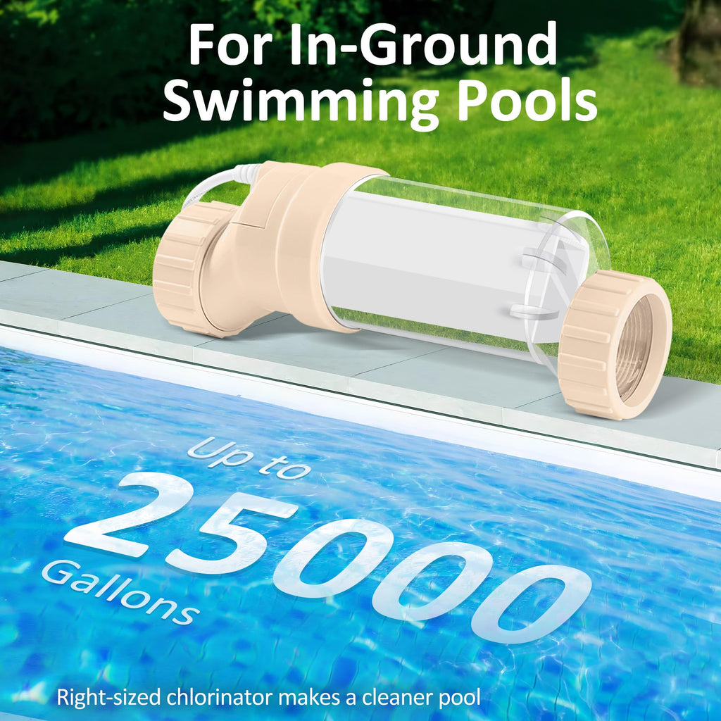 Salt Cell for Pool - Fits for Hayward Salt Cell T-9, up to 25,000 Gallon In-Ground Swimming Pools, Clear Case, 2-Year Warranty