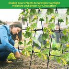 OTOSUNNY Cucumber Trellis for Raised Garden Bed, 50 x 48 in, Black