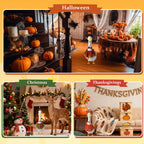 ZhouBoat 8 Set Holiday Goose Outfit 23"/17" Cement Goose Clothes Costume for Porch Garden Yard Decor July 4th Halloween Thanksgiving Christmas Winter Easter Valentine Carnival Patio Yard Lawn