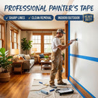 Duccinp Blue Painters Tape 2 Inch Wide, 4 Rolls Masking Tape 1.89 Inch x 55 Yards – Strong Adhesion Painter’s Tape, No Residue Blue Masking Tape for Painting, DIY, Packaging & Multi-Surface Use