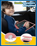 TEKFUN 15 Inch LCD Writing Tablet for Girls Ages 3–12, Large Drawing Tablet for Kids, Screen-Free Writing Pad for Learning Quiet Time, Creative Christmas Gift for 3 4 5 6 7 8 Year Old Girl (Pink)