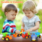 Toddler Toy Car,4PCS Inertia Toy Push and Go Cars,Toys for 2 Year Old Boy