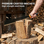 Machete for Yard Work and Cutting Trees Heavy Duty Machetes Brush Clearing Sickle Knife with Cold Steel Blade, Hand Harvest Sickle for Weeding Gardening