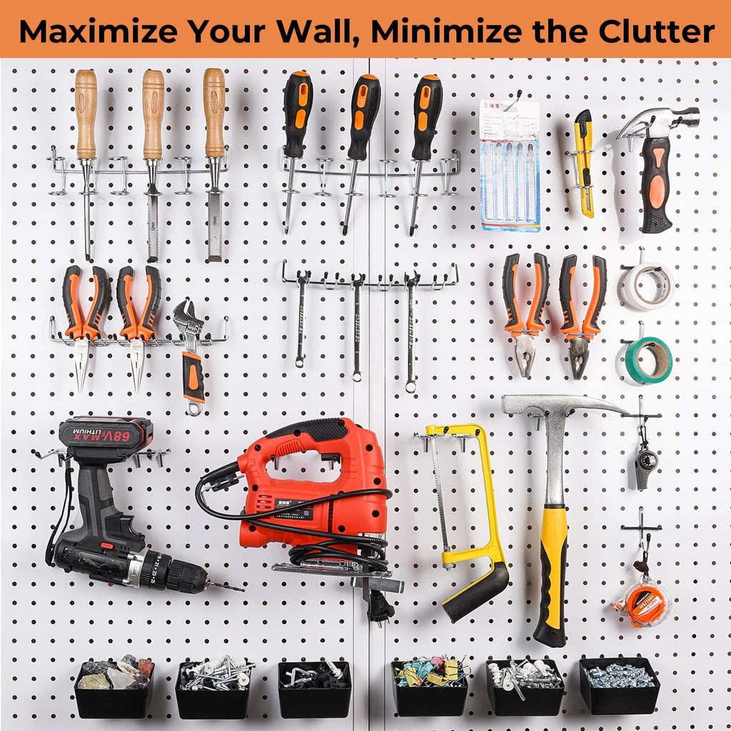 INCLY 278PCS Pegboard Accessories Organizer Kit with Peg Borad Hooks & Bins