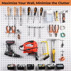 INCLY 278PCS Pegboard Accessories Organizer Kit with Peg Borad Hooks & Bins