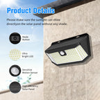 Aootek Solar Lights Outdoor 182 LEDs 2500Lm Solar Motion Sensor Lights IP65 Waterpro of with Wide Anglefor Patio Garden Garage Yard Front Door(2pack)