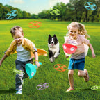 daboot Outdoor Flying Disc Launcher Toys for Kids Ages 4-8 (Red & Green)