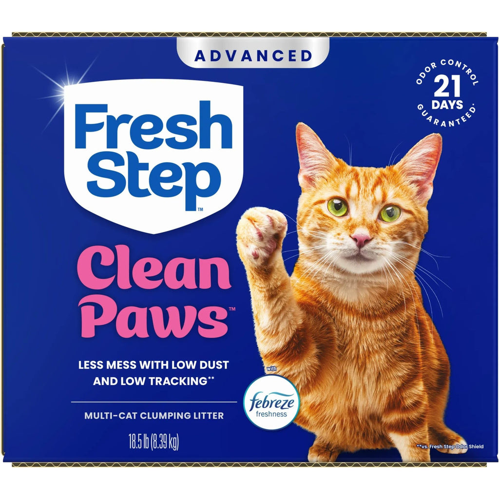 Fresh Step Advanced Clean Paws Multi Cat Clumping Cat Litter, 18.5 lb, 2 Pk