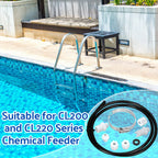 Tondiamo 2 Sets Offline Chlorinator Feeder Replacement Parts Kit Compatible with Cl220 Cl200 - with Saddle Clamp, Hose Tubing, Check Valve & Inlet Coupling for Easy DIY Repair