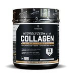 SASCHA FITNESS Hydrolyzed Multi Collagen Peptides Tipes 1,2 & 3 |Hyaluronic Acid|Biotin |Cynatine HSN|Vitamin C & E |for Hairs, Skin & Bone Support|Caramel Macchiato