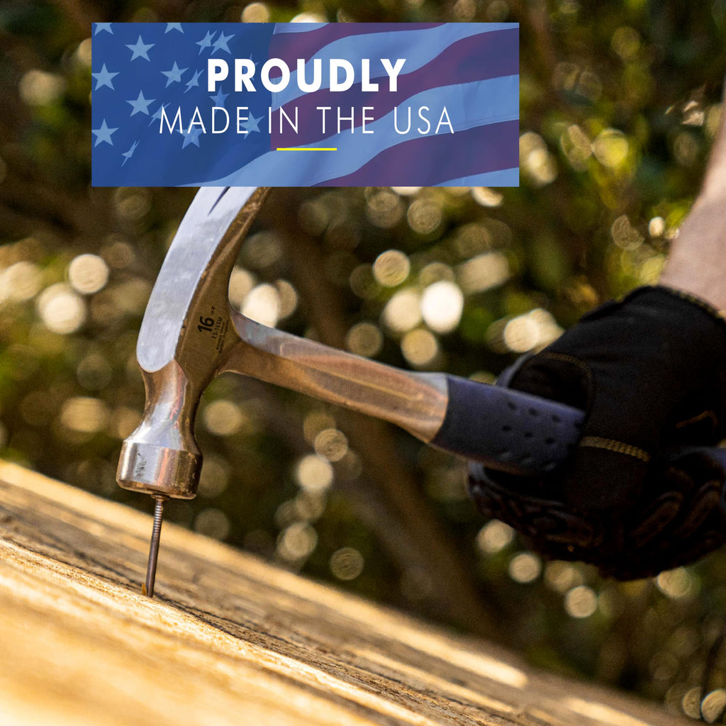 ESTWING Hammer - 16 oz USA Made Straight Rip Claw Hammer with Smooth Face & Shock Reduction Grip - E3-16S