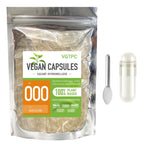 VGTPC Size 000 Empty Vegetarian Capsules, (500 Count) Vegan Clear Fillable Veggie Pill Capsules for DIY Supplement Filling
