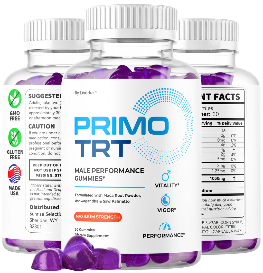 (3 Pack) Primo TRT Gummies - Official for Men Advanced Natural Formula, PrimoTRT Male Gummies for Maximum Performance & Support for Overall Wellness Reviews, Primos TRT Gummys for 3 Months
