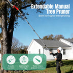 Pole Saw for Tree Trimming, 2-in-1 Tree Pruner with Saw & Pruning Scissors, 10FT Tree Trimmer, Quadruple Pulley System for High Branch Trimming, Yard, Garden & Orchard