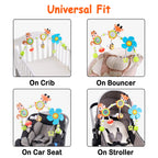 Lynncare Adjustable Arch Bassinet Toys for Infant & Toddlers, Stroller Arch, Baby Crib Toys with Fascinating Hanging for Stimulating Baby’s Senses and Developing Motor Skills